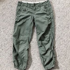 Women’s Olive Green Drawstring Jogger Pants